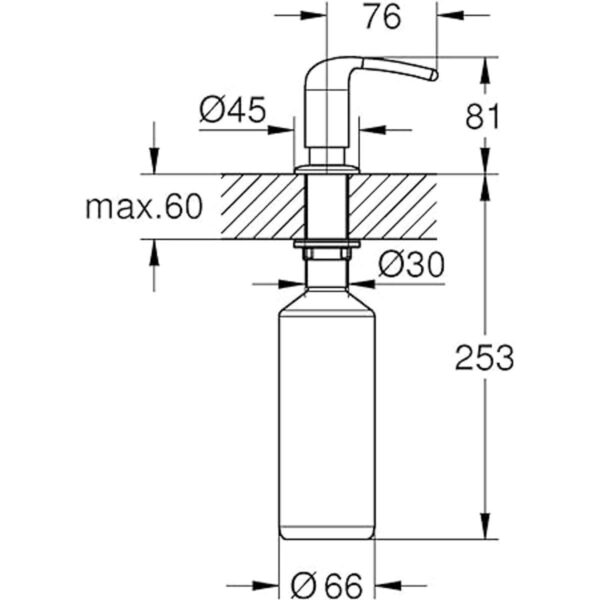 GROHE 40553000 Zedra Dispensador de jabónloción cromo_4