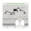 Unicozin LED 6 Light Track Lighting Kit Black 6 Way