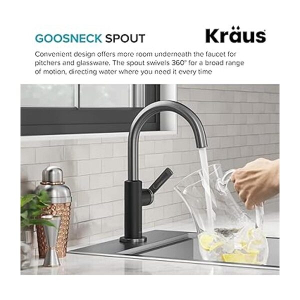 KRAUS Oletto Grifo de barra de cocina de un solo mango en