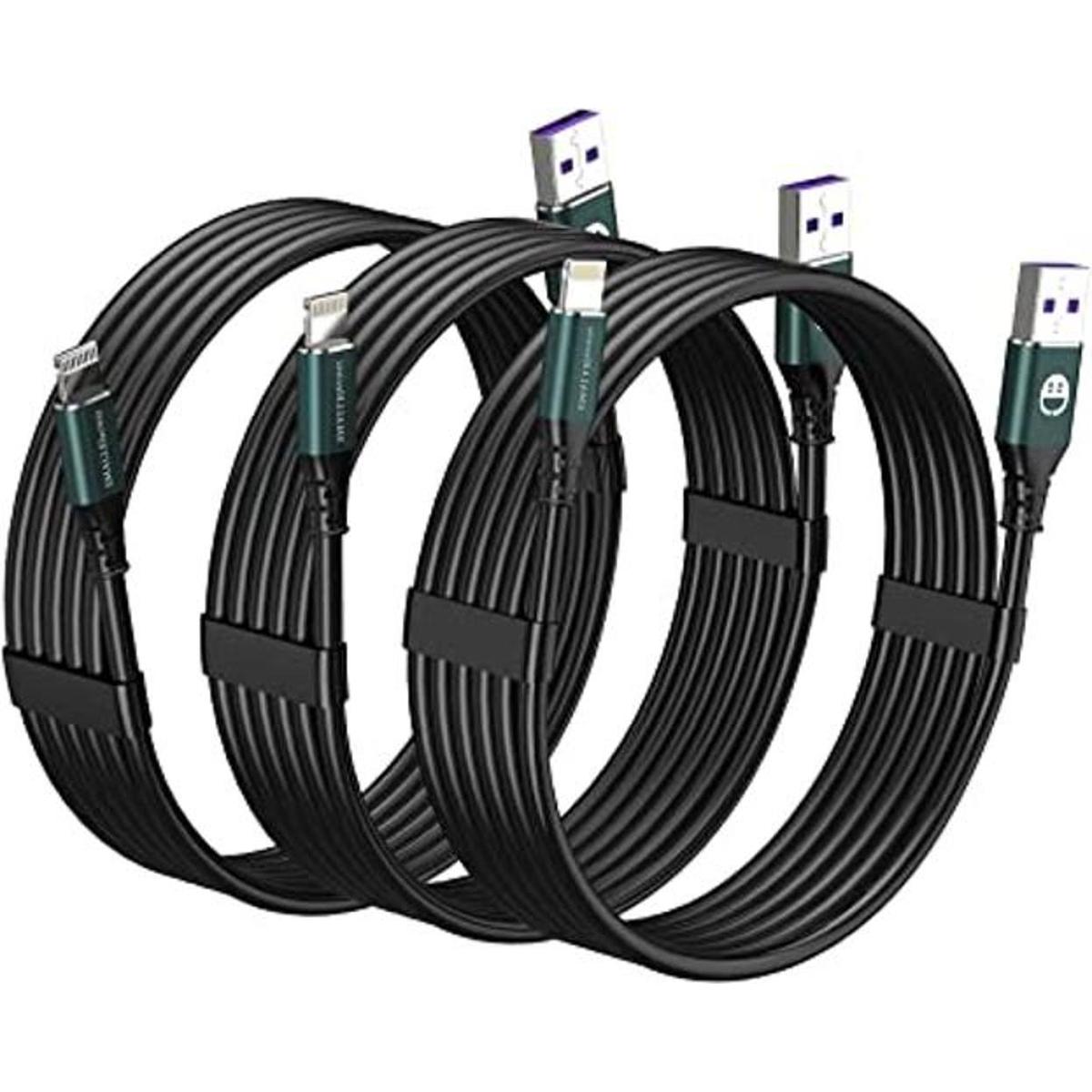 Paquete de 3 cargadores para iPhone cable Lightning de 3