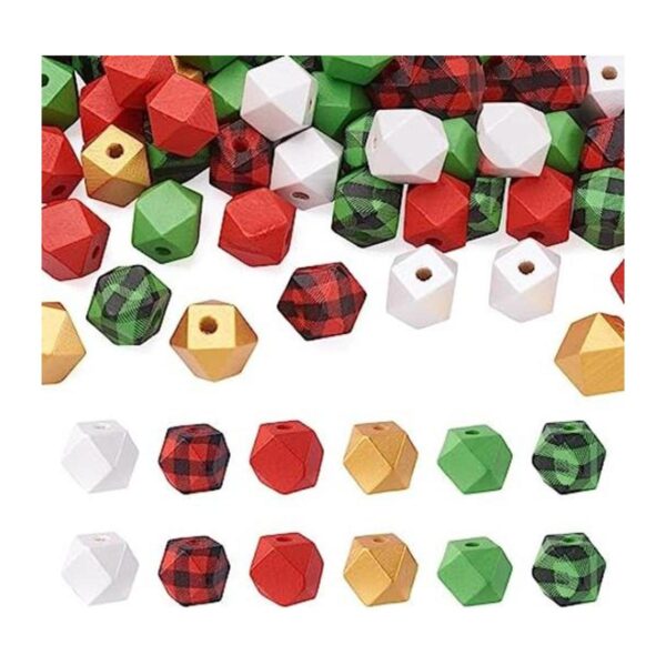Beadthoven 120 cuentas de madera de Navidad de 0.630 in_1