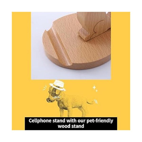 Pokanic Tableta para teléfono celular soporte de madera_4