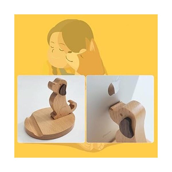 Pokanic Tableta para teléfono celular soporte de madera_3