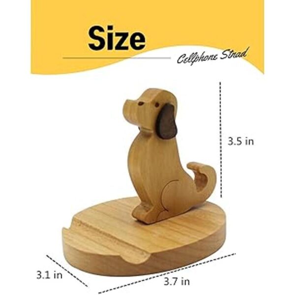 Pokanic Tableta para teléfono celular soporte de madera_5