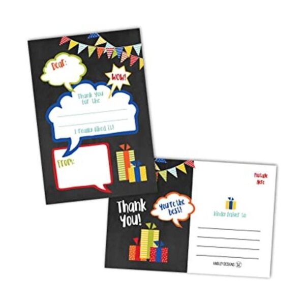 25 tarjetas de agradecimiento para niños rellenas con_1