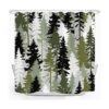 Cortina de ducha de camuflaje verde camuflaje caza verde