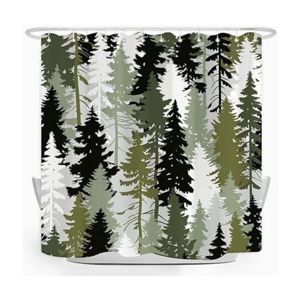 Cortina de ducha de camuflaje verde camuflaje caza verde