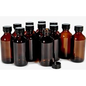 Vivaplex 12 ámbar botellas de vidrio de 2 onzas con_1