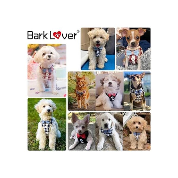 Bark Lover Arnés para cachorros pequeños con pajarita_6