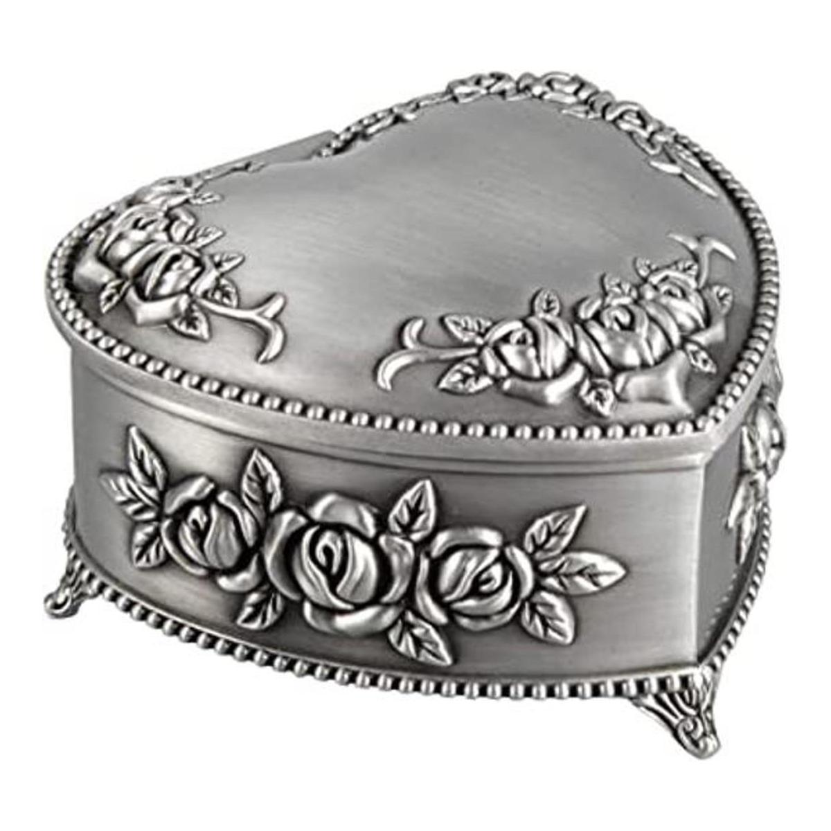 Feyarl Joyero vintage con forma de corazón caja