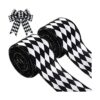 2 rollos de cinta a cuadros de Navidad en blanco y negro_1