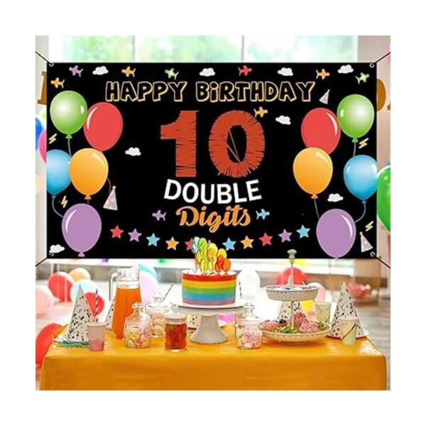 Pancarta de fondo de 10 cumpleaños decoraciones de feliz_5