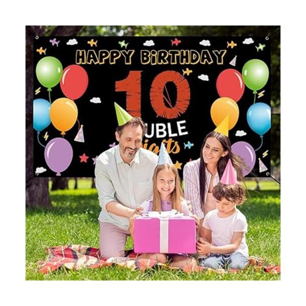 Pancarta de fondo de 10 cumpleaños decoraciones de feliz_4