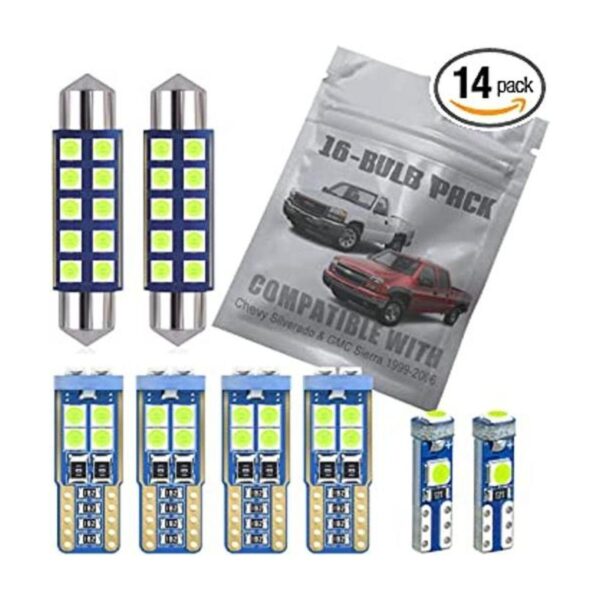 EBAIFUN Kit de luz interior LED azul hielo de 14 piezas_1