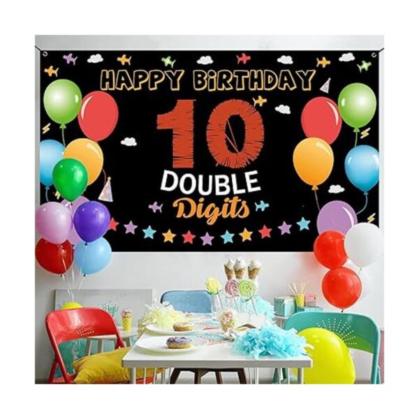 Pancarta de fondo de 10 cumpleaños decoraciones de feliz_6