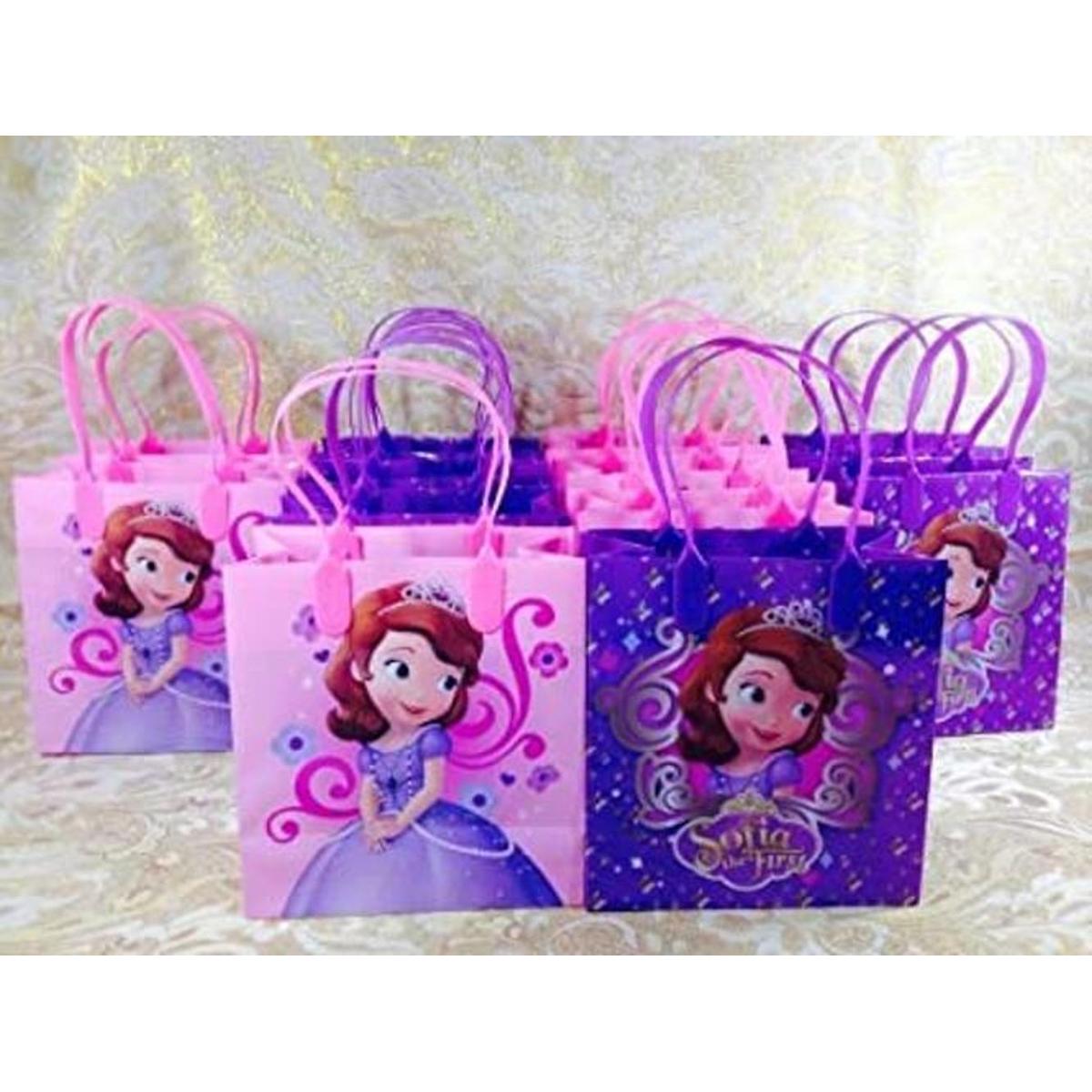 12 bolsas de regalo para fiesta con motivo de SOFIA LA