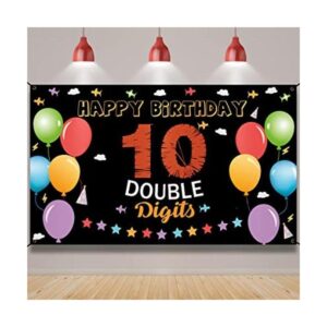 Pancarta de fondo de 10 cumpleaños decoraciones de feliz_1