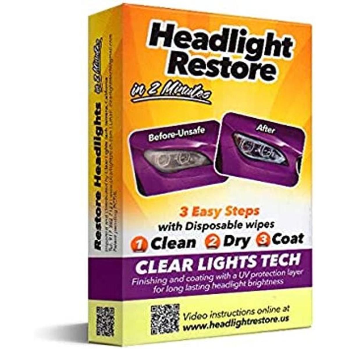 Kit de restauración de faros paños de limpieza de lentes
