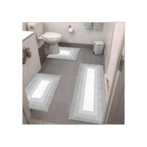 Bsmathom Juego de alfombras de baño de 3 piezas alfombras
