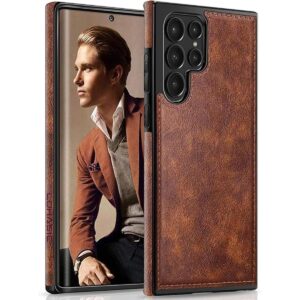 LOHASIC Funda para Galaxy S22 Ultra de cuero de primera_1