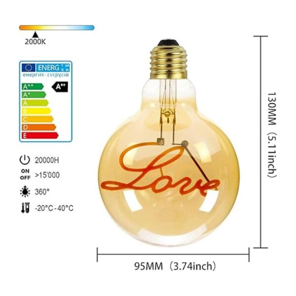 TIANFAN Edison Bombilla LED vintage de 4 W regulable_2