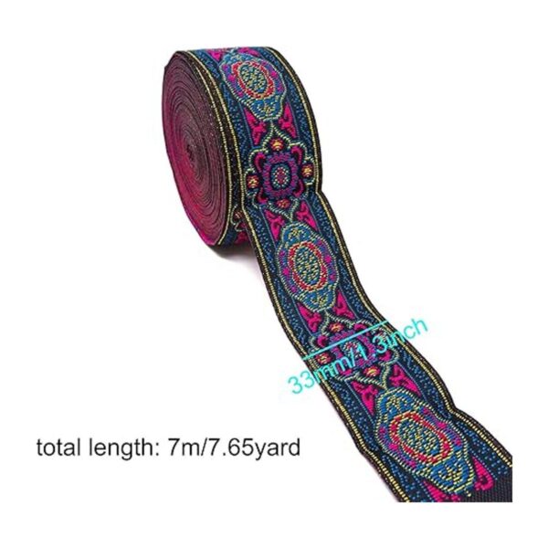 Honbay Cinta jacquard vintage de 7.6 yardas cinta tejida