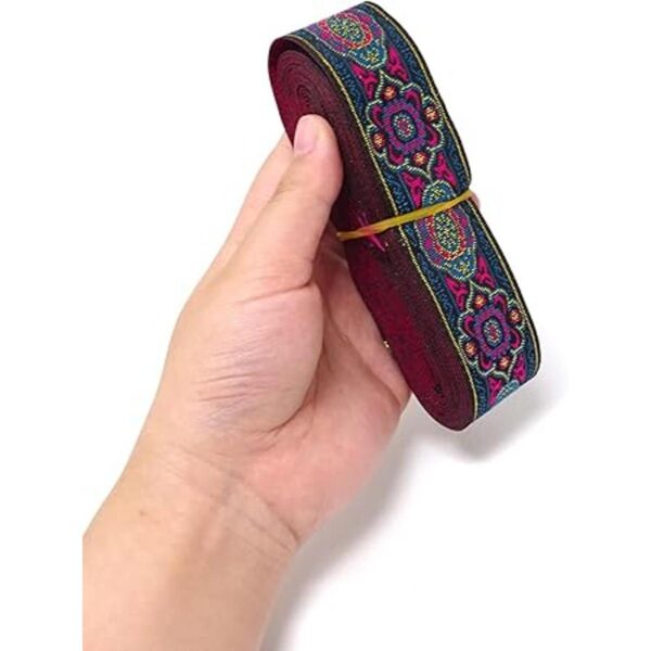 Honbay Cinta jacquard vintage de 7.6 yardas cinta tejida