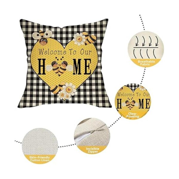 Softxpp Spring Summer Bee Home Funda de almohada