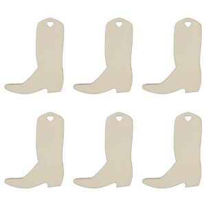 Creaides 20pcs Botas de Madera DIY Artesanía Recortes de