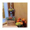 4 racimos de girasoles amarillos flores artificiales