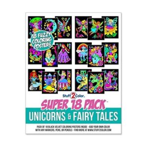 Super paquete de 18 pósteres peludos para colorear_1