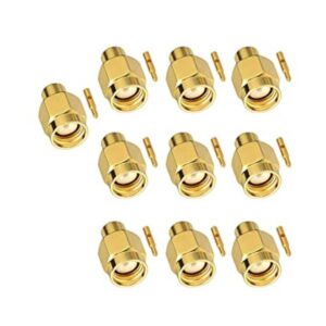 Eightwood 10 conectores de soldadura SMA para cable RG402_1