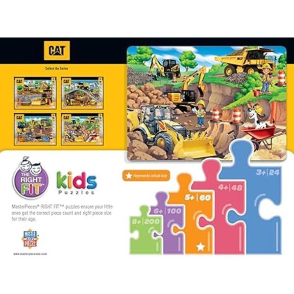 Caterpillar Día en la cantera 60 piezas Puzzle Day at_3