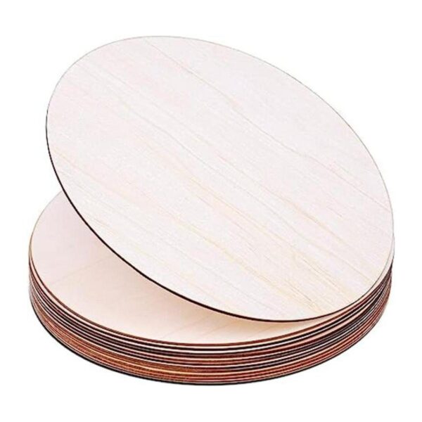 Audab Círculos de madera para manualidades paquete de 12_1