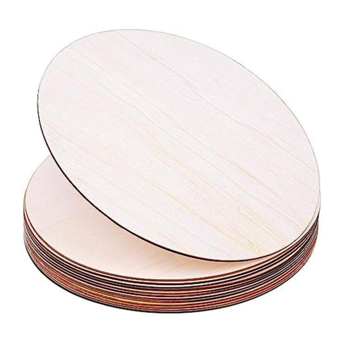 Audab Círculos de madera para manualidades paquete de 12