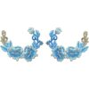 Sourcemall Un par de parches florales de peonía azul_1