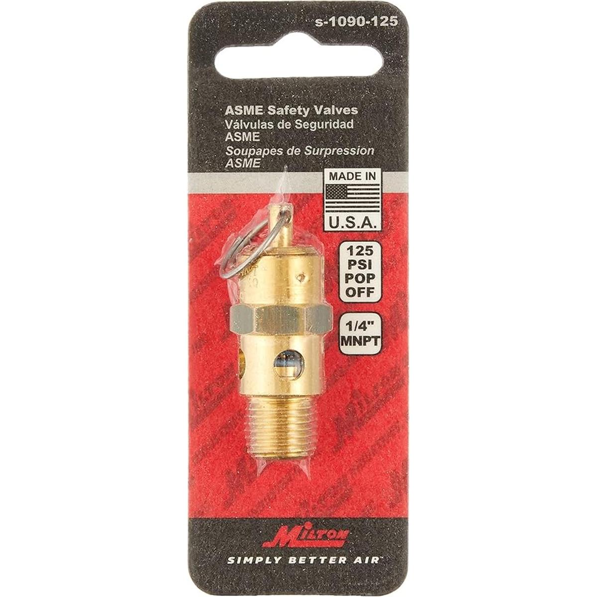 MILTON S1090125 Milton S1090125 14 MNPT ASME Válvula de