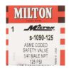 MILTON S1090125 Milton S1090125 14 MNPT ASME Válvula de_4