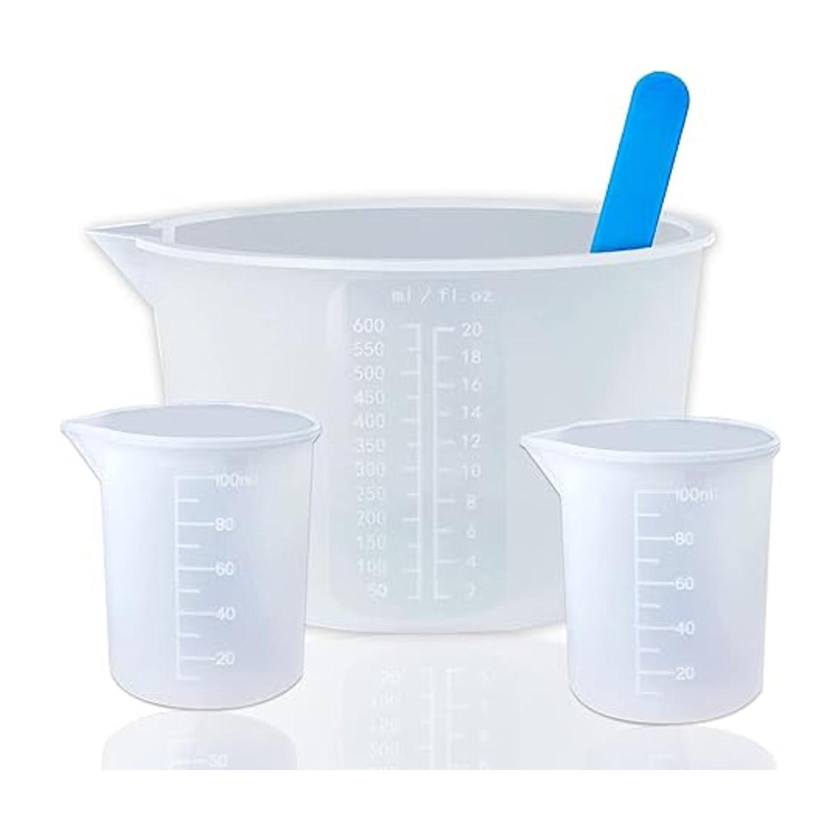 Juego de herramientas de tazas medidoras de resina de