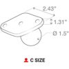 Ram Mount 2.43 x 1.31 inches Diamond Base con Bola de 1.5_4