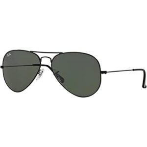 RayBan RB 3025 Aviator Black con lente gris verde G15_1