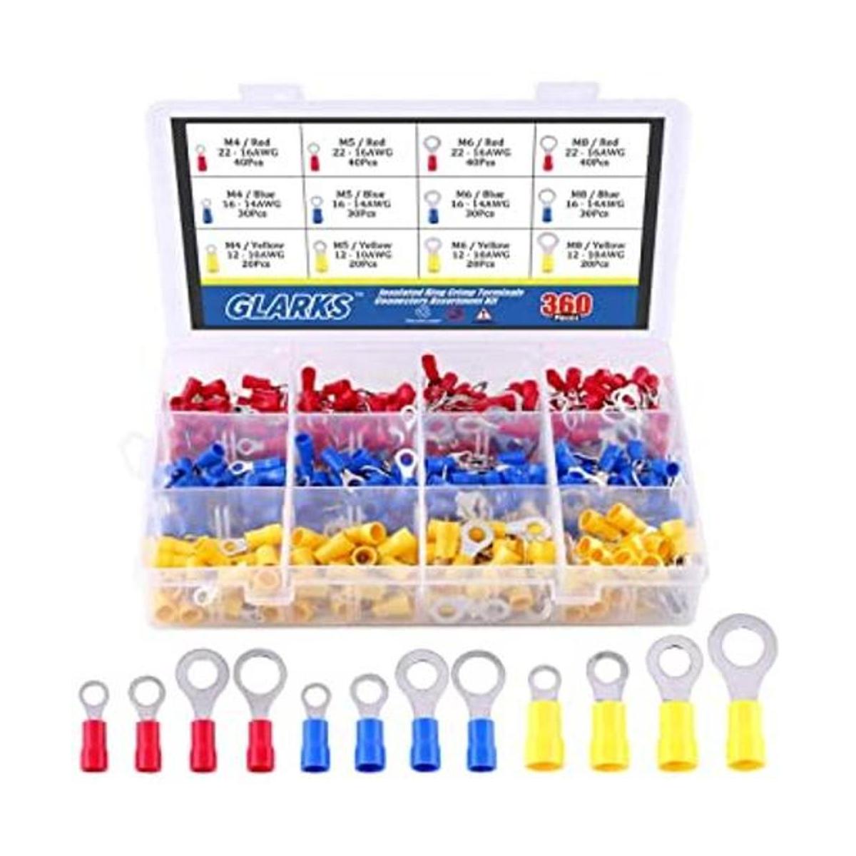 Glarks 360 piezas de calibre 221616141210 mixto de