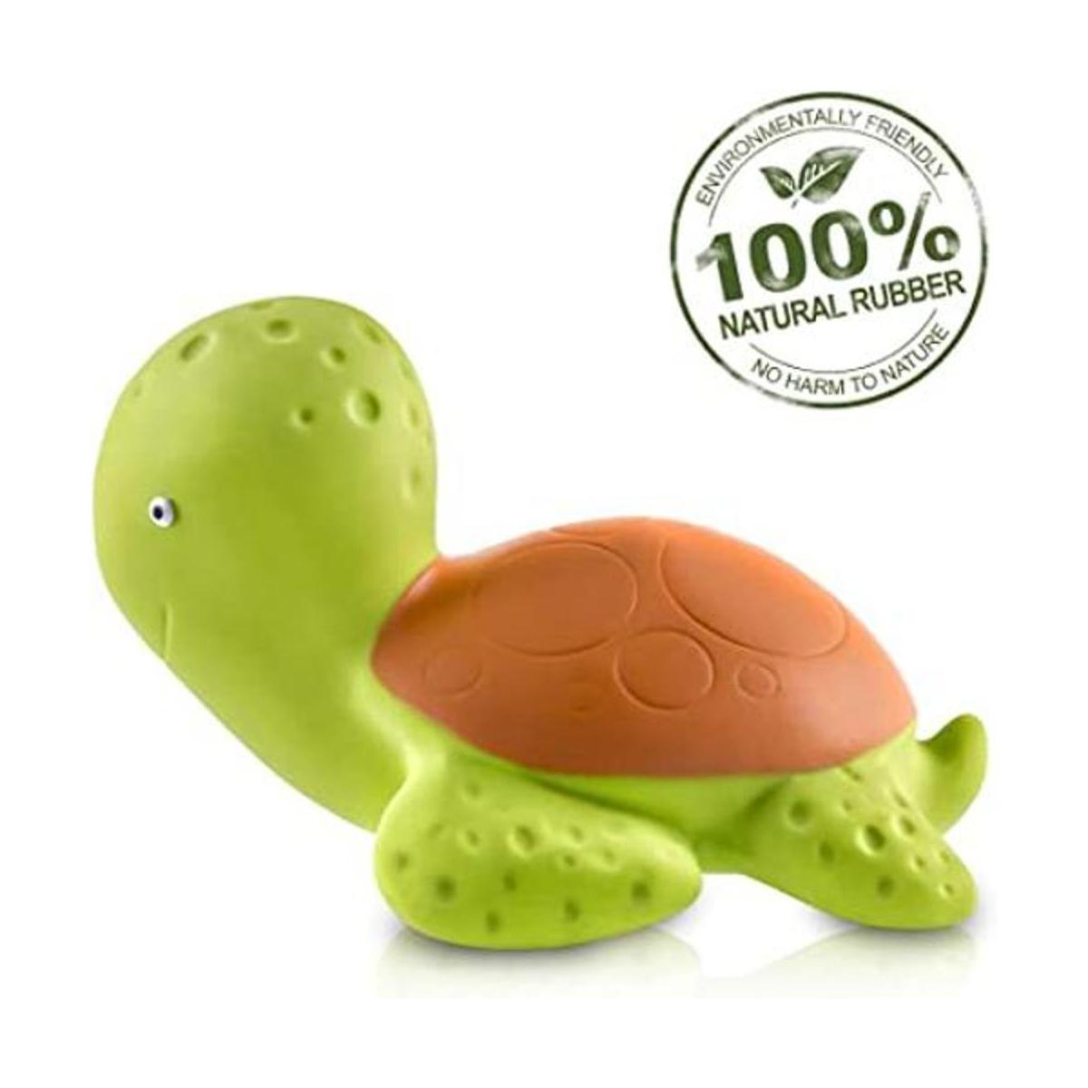 Juguete de baño de goma natural pura para bebé tortuga
