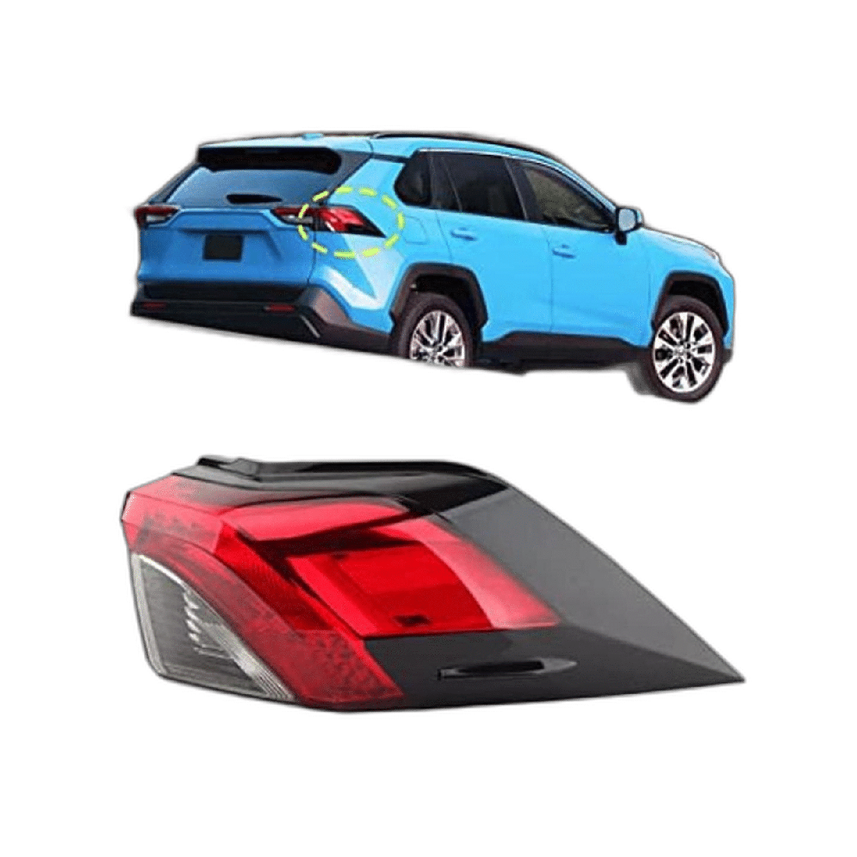 MZORANGE Lámpara de freno trasera para Toyota RAV4 2019