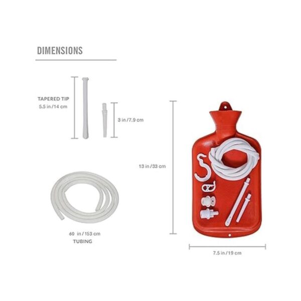 Enema Bag Kit 2 cuartos Home Agua Café Colon Kit de_3