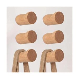 Ganchos de madera natural para pared paquete de 6 ganchos