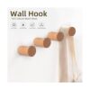Ganchos de madera natural para pared paquete de 6 ganchos