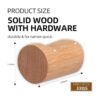 Ganchos de madera natural para pared paquete de 6 ganchos