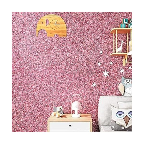 FunStick Papel tapiz con purpurina rosa para pegar y