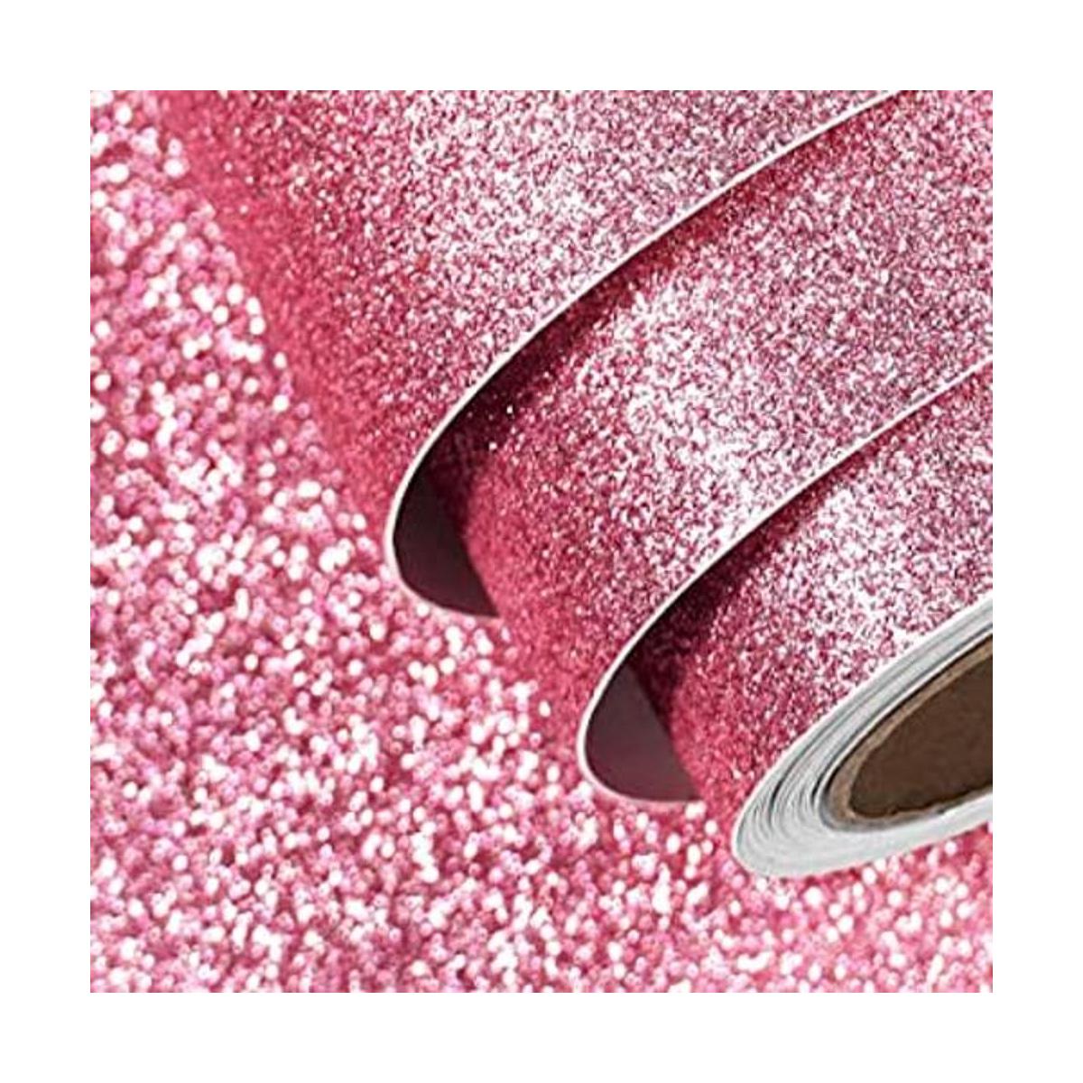 FunStick Papel tapiz con purpurina rosa para pegar y